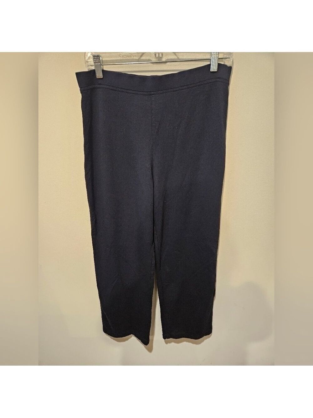 TALBOTS WOMEN'S BLACK STRETCHY COMFY PULL-ON TRAVEL PANTS SIZE MEDIUM